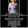 Vera Farmiga proof of signing certificate