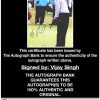Vijay Singh proof of signing certificate