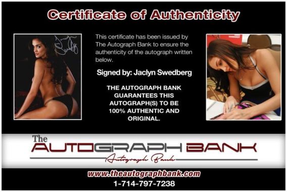 Jaclyn Swedberg proof of signing certificate
