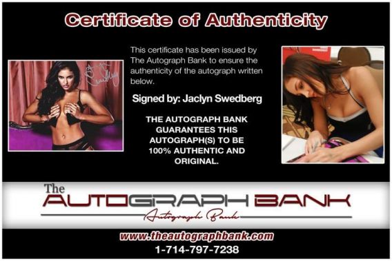 Jaclyn Swedberg proof of signing certificate