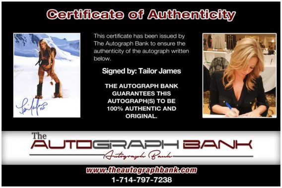 Tailor James proof of signing certificate