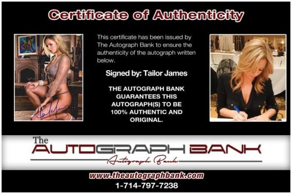 Tailor James proof of signing certificate
