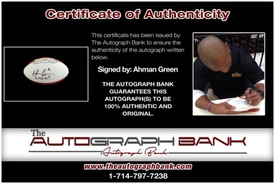 Ahman Green proof of signing certificate