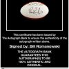 Bill Romanowski proof of signing certificate