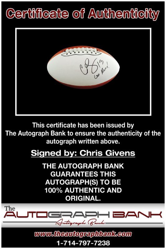 Chris Givens proof of signing certificate