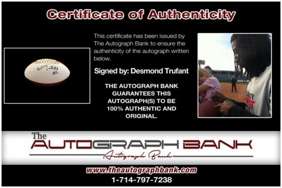 Desmond Trufant proof of signing certificate