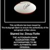 Doug Flutie proof of signing certificate