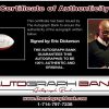 Eric Dickerson proof of signing certificate