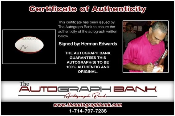 Herman Edwards proof of signing certificate