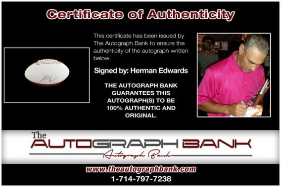 Herman Edwards proof of signing certificate