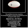 Jim Rome proof of signing certificate