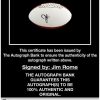 Jim Rome proof of signing certificate