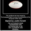 Justin Forsett proof of signing certificate