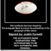 Justin Forsett proof of signing certificate
