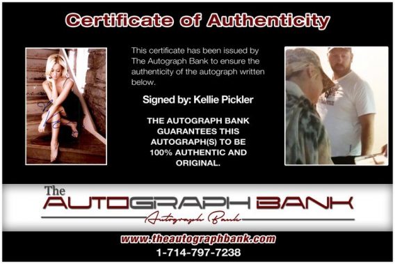 Kellie Pickler proof of signing certificate