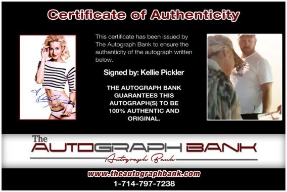 Kellie Pickler proof of signing certificate
