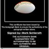 Mark Schlereth proof of signing certificate