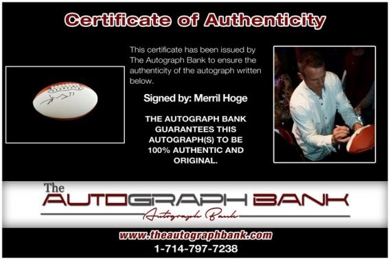 Merril Hoge proof of signing certificate