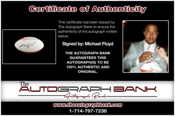 Michael Floyd proof of signing certificate