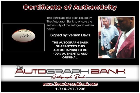 Vernon Davis proof of signing certificate