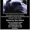 Ben Affleck certificate of authenticity from the autograph bank