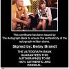 Betsy Brandt certificate of authenticity from the autograph bank