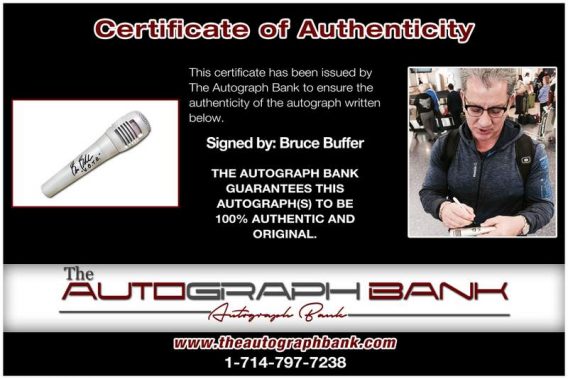 Bruce Buffer certificate of authenticity from the autograph bank