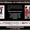 Bryan Cranston certificate of authenticity from the autograph bank