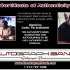 Cedric The Entertainer certificate of authenticity from the autograph bank