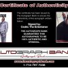 Cedric The Entertainer certificate of authenticity from the autograph bank