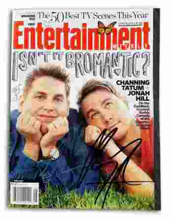 Channing Tatum & Jonah Hill authentic signed magazine
