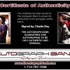 Charlie Day certificate of authenticity from the autograph bank