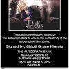 Chloe Grace certificate of authenticity from the autograph bank