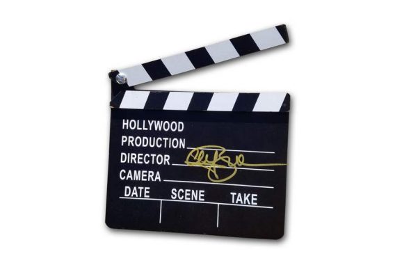 Christopher Backus authentic signed directors clapboard