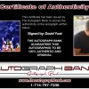 David Yost certificate of authenticity from the autograph bank