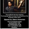 Glenn Howerton certificate of authenticity from the autograph bank