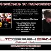 James Marsters certificate of authenticity from the autograph bank