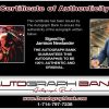 Jamison Newlander certificate of authenticity from the autograph bank
