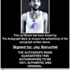 Jay Baruchel certificate of authenticity from the autograph bank