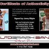 Jenny Blighe certificate of authenticity from the autograph bank