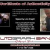 Jon Voight certificate of authenticity from the autograph bank
