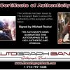 Michael Rooker certificate of authenticity from the autograph bank