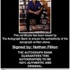 Nathan Fillion certificate of authenticity from the autograph bank