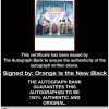 Orange Is the New Black certificate of authenticity from the autograph bank