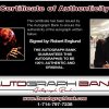 Robert Englund certificate of authenticity from the autograph bank