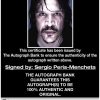Sergio Peris-Mencheta certificate of authenticity from the autograph bank
