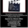 Steven Miller certificate of authenticity from the autograph bank