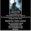 Taylor Lautner certificate of authenticity from the autograph bank