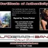 Teresa Palmer certificate of authenticity from the autograph bank