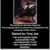 Tony Jaa certificate of authenticity from the autograph bank